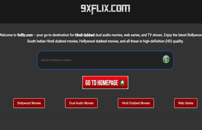 First Open Website 9xflix.in